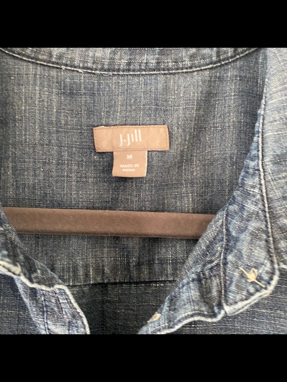 J. Jill Size M Tencel Linen Chambray Sleeveless Shirt Dress Pockets Casual - Picture 3 of 10